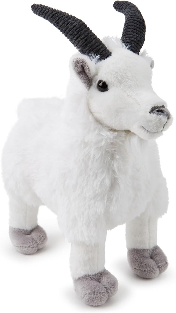 Co Geit pluche dier (30 cm), grappig, vriendje, milieuvriendelijk, fantasierijk spel, 100% gerecycled