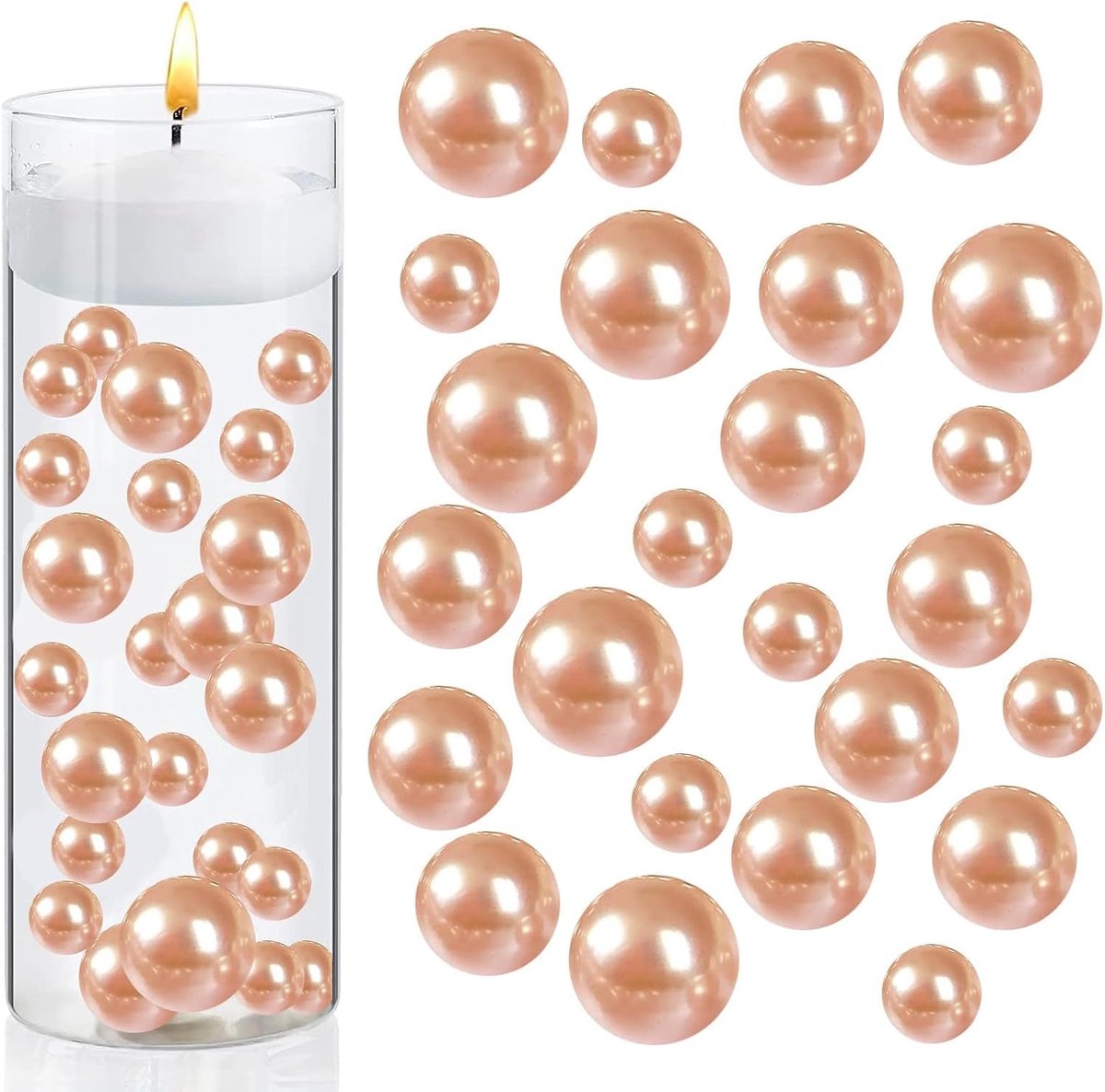 Kralen Vaasvulkralen Glanzende Kralen Geen Gaten Gemengde Maten Plastic Losse Kralen voor DIY Sieraden Maken 8/14/20mm