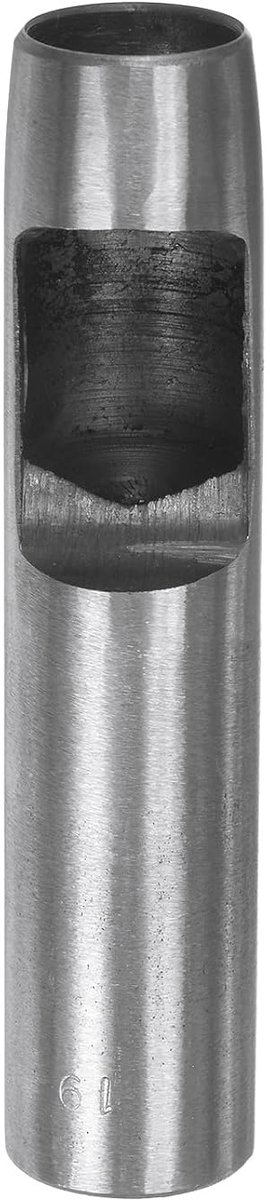 Gatstans voor leer, 19 mm, gereedschap voor het boren van ronde gaten, riem, koolstofstaal, individuele stans voor het snijden van armbanden, horloge, handwerk, leer, rubber, papier, stof