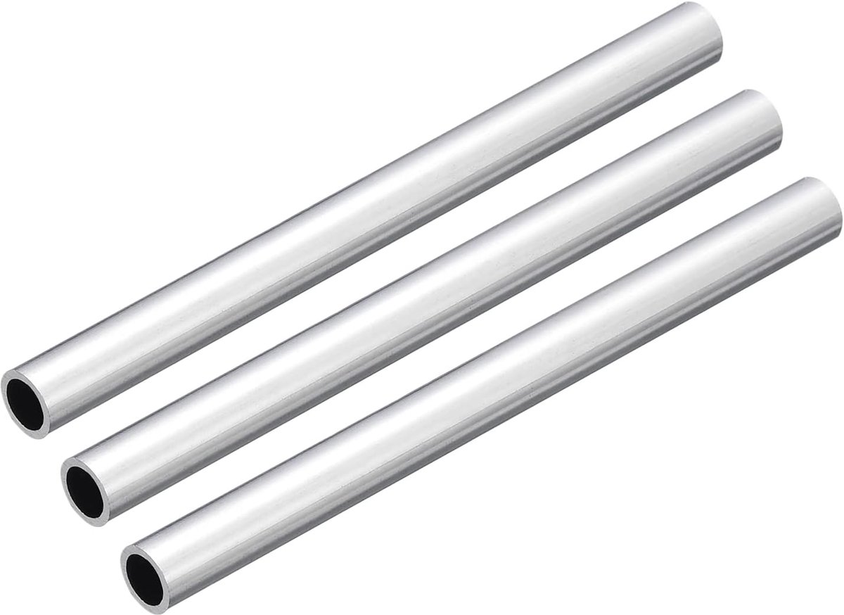 sourcing map 3 stuks 6063 aluminium ronde buis 8 mm AD 6 mm binnendiameter 100 mm lengte buisleiding slangen voor industrie knutselprojecten