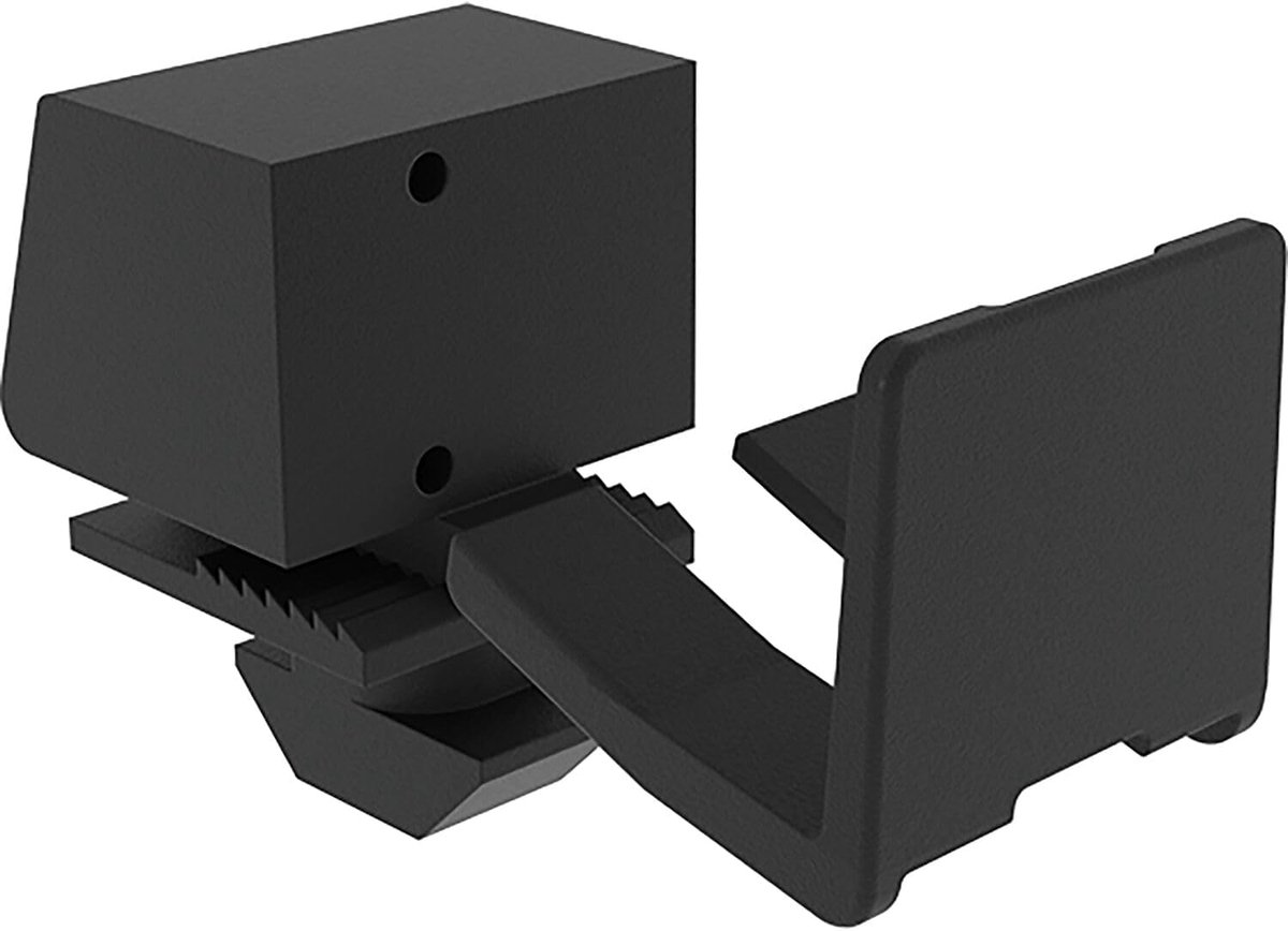 Klembok 14 Item System - Klemdeel voor bevestiging van vlakelementen 1-9 mm in aluminium profiel met groef 8, kunststof PA zwart - 10 stuks