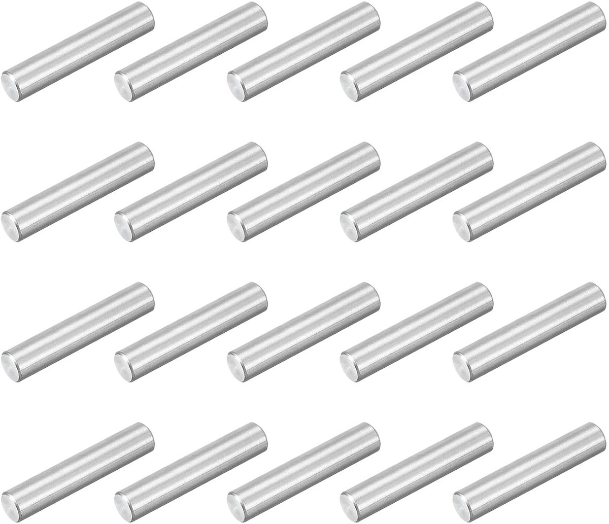 60 stuks M4 x 20 mm 304 roestvrij staal pen cilindrische planksteunpen paspoort bevestiging voor mechanische productie industrie meubelmontage zilver