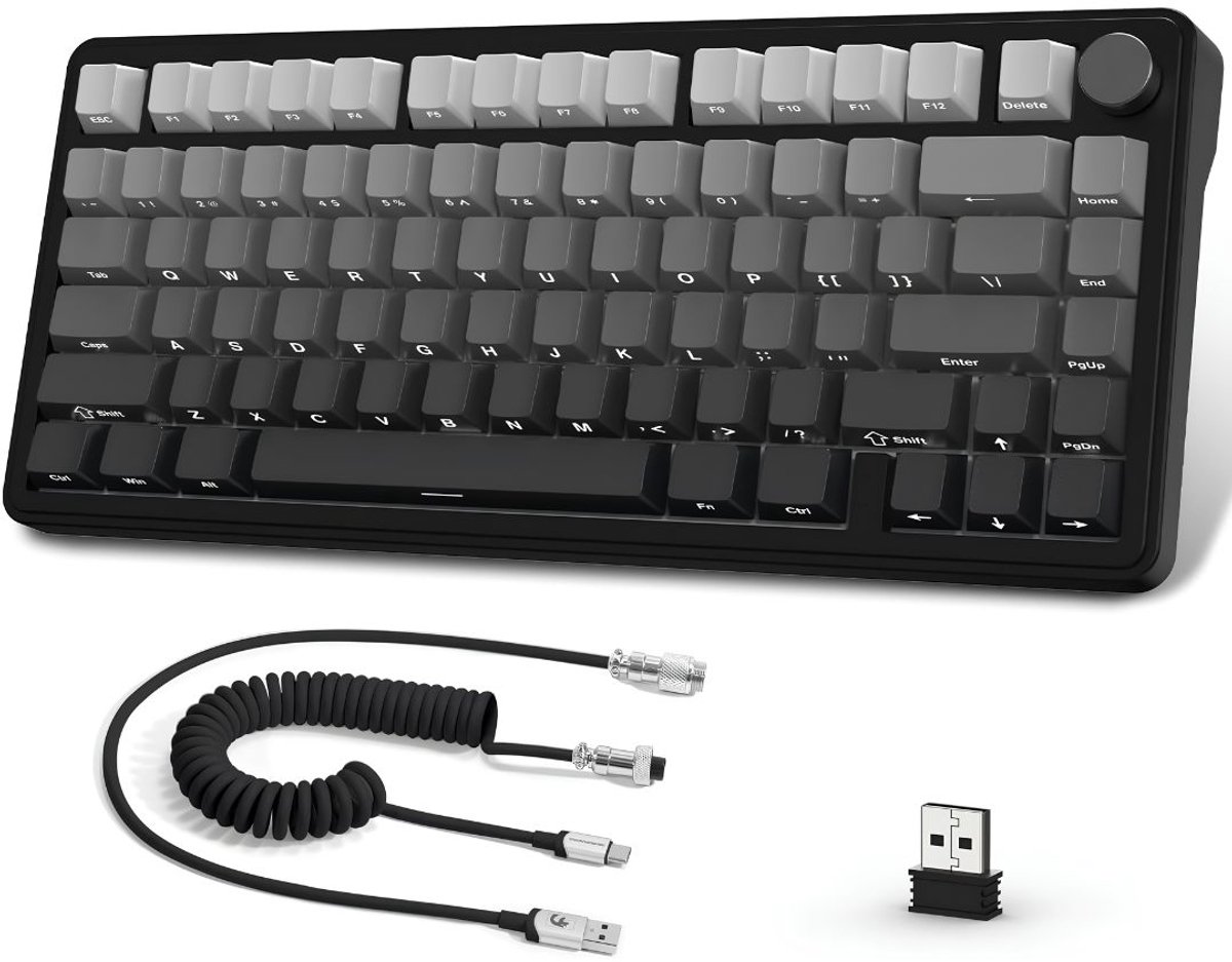 JCP® Gaming Toetsenbord - Toetsenbord Gaming - Toetsenborden - Draadloze Gaming Toetsenbord - Zwart - 36cm x 5cm x 9cm
