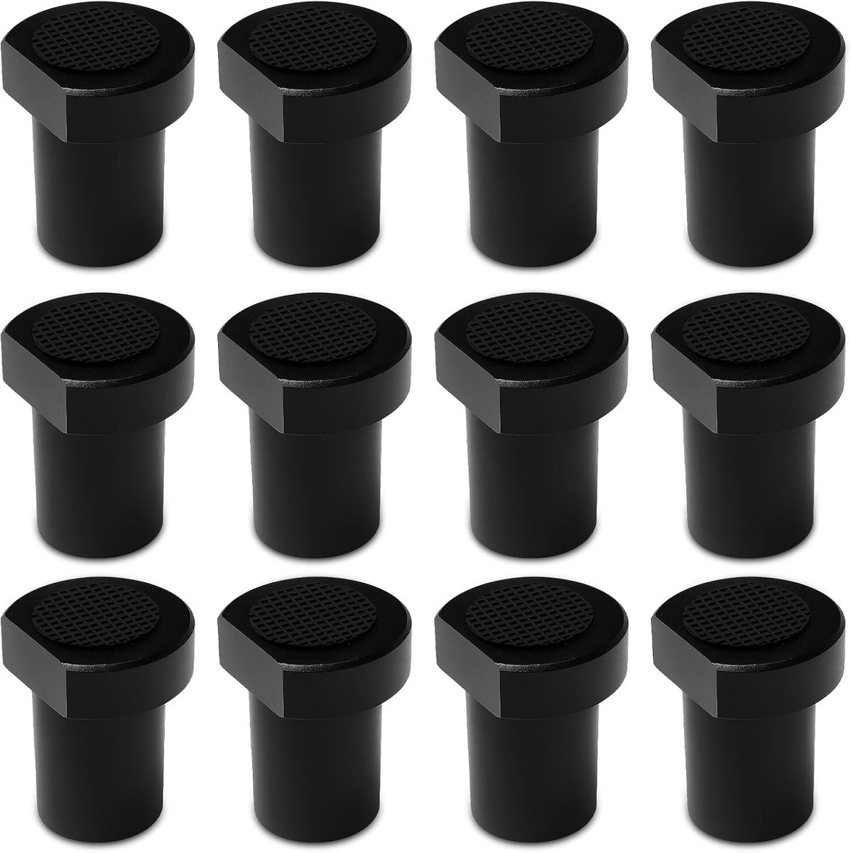 aluminiumlegering, 12 stuks, werkbank, hondenklem en schaafstop, spanbekken voor 20 mm hondengat, accessoires voor houtbewerking, MFT-tafel (zwart)