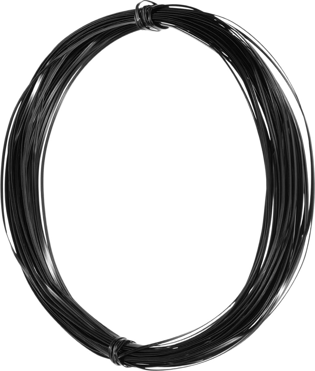 Draad van aluminium, 20 m dikte 0,3 mm, flexibele metaaldraad voor bloemen, sieraden, uitrusting voor sculptuur, doe-het-zelf sieraden, zwart
