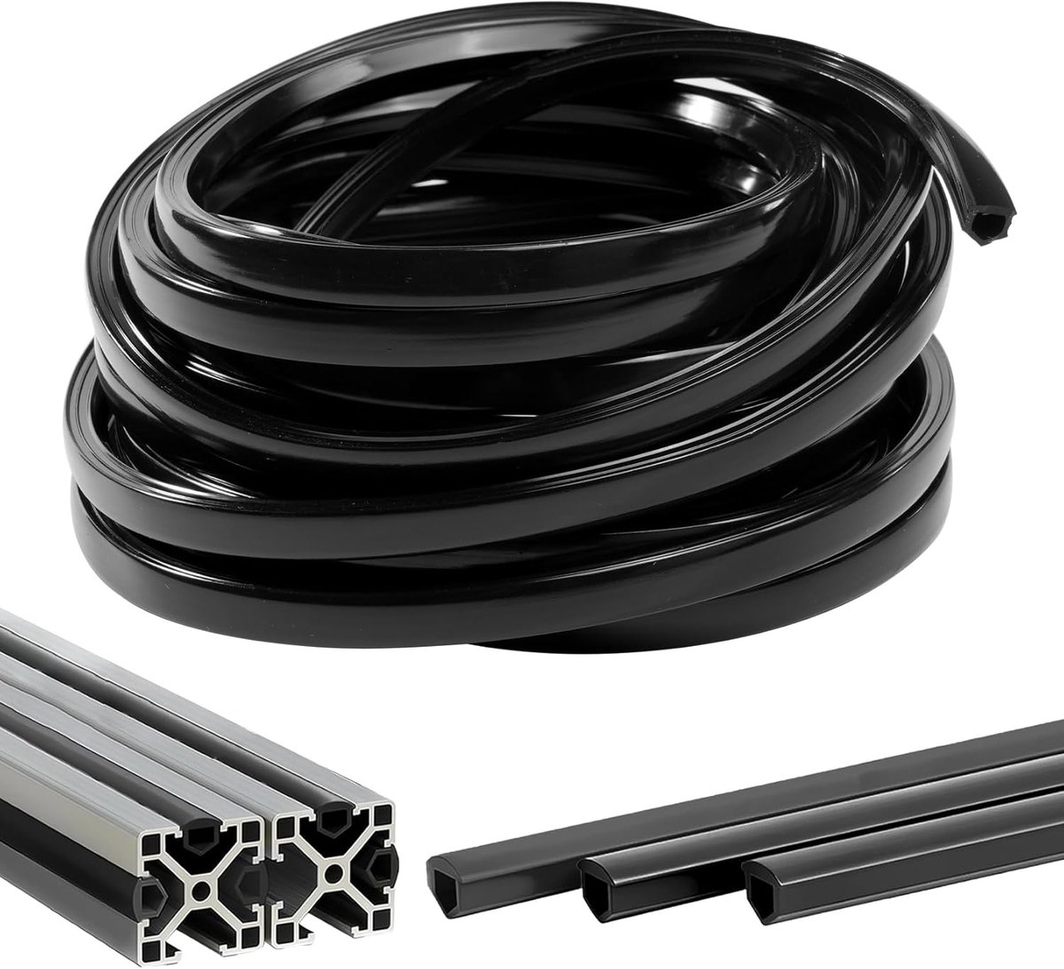 2020, aluminiumprofiel, 10 m, pvc-profielstrips voor 6 mm sleuf, stofbeschermingsstrips voor aluminium afdichtingsaccessoires
