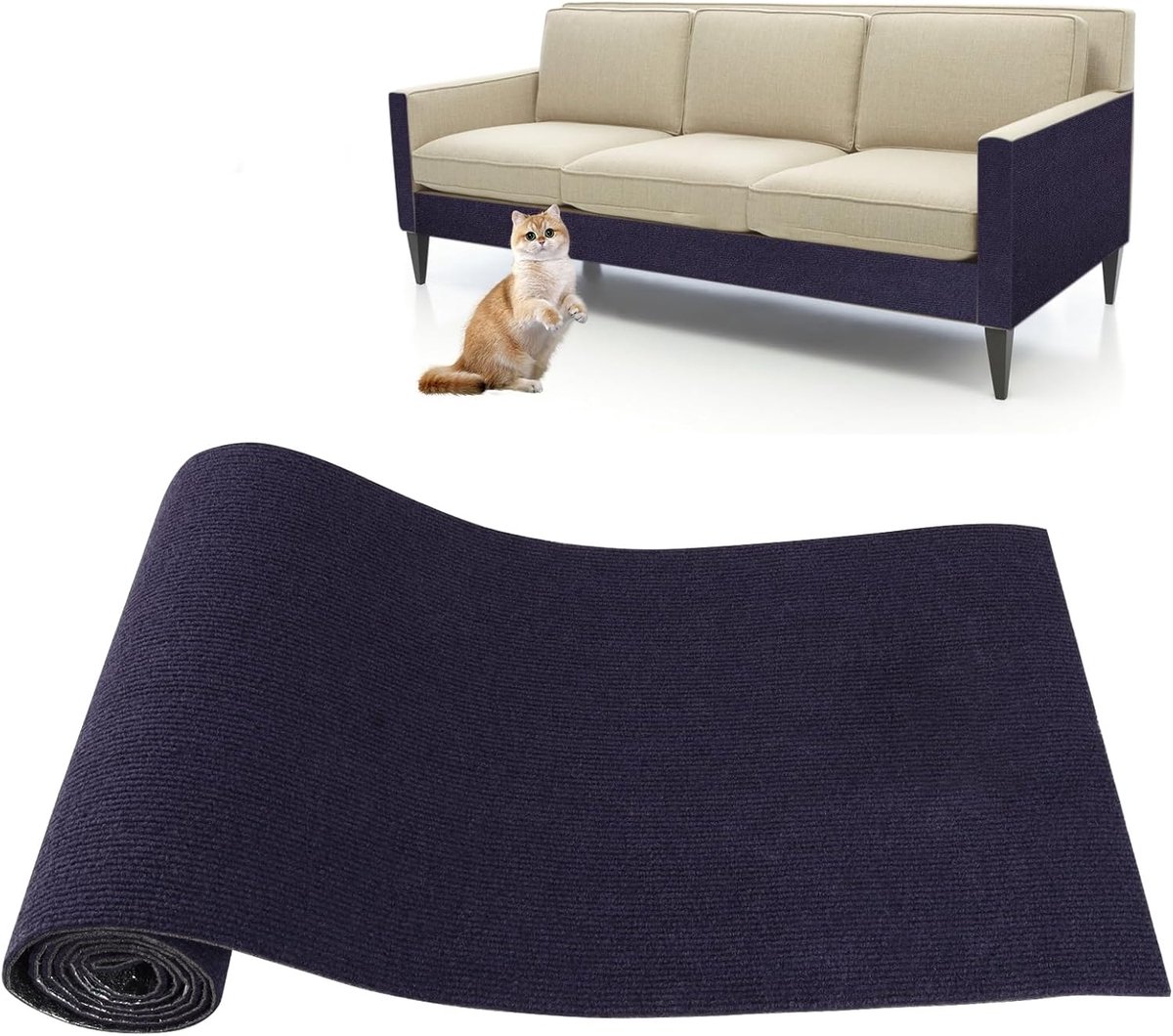 zelfklevend, krasbescherming voor bank en kat: doe-het-zelf krabplank, kat, krabtapijt, kattenwand, anti-kras-tape voor kattenstandaard, kattenbomen, kattenmeubels en bankbescherming