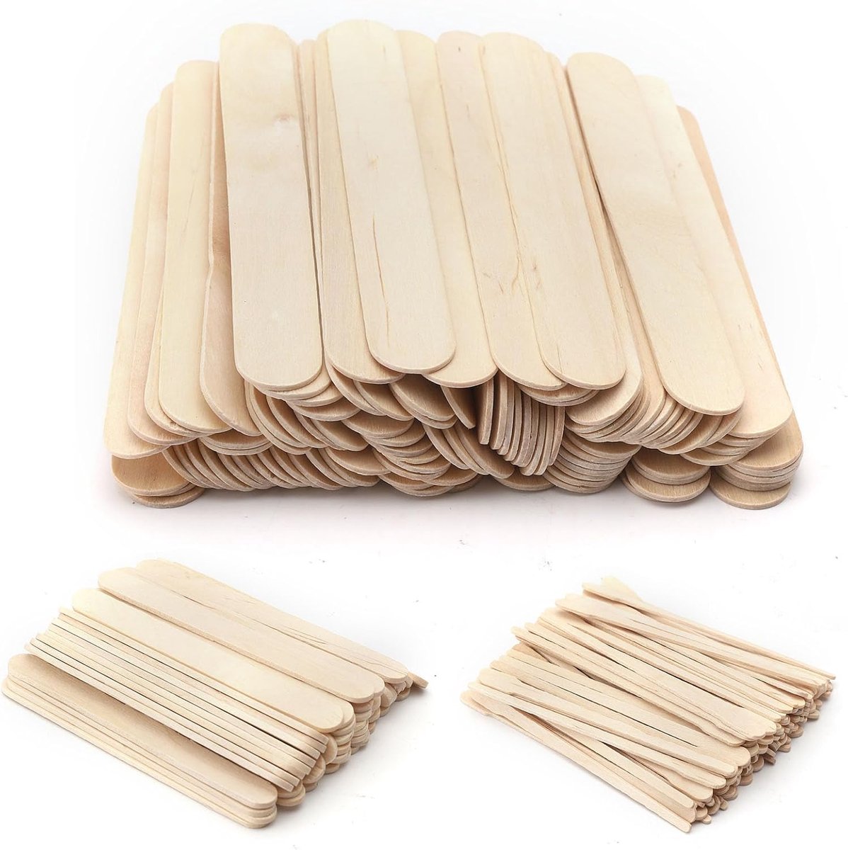 Spatels, waxing, ijsstokjes, houten spatels, houten spatels, houten stokjes, voor knutselen, houten mondspatel voor ontharing, behandelingen of houtbewerking