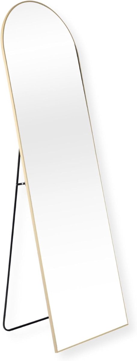 Boogspiegel – Gehard Veiligheidsglas Staande Spiegel – Volledige Lengte – 160x50 cm – Goud