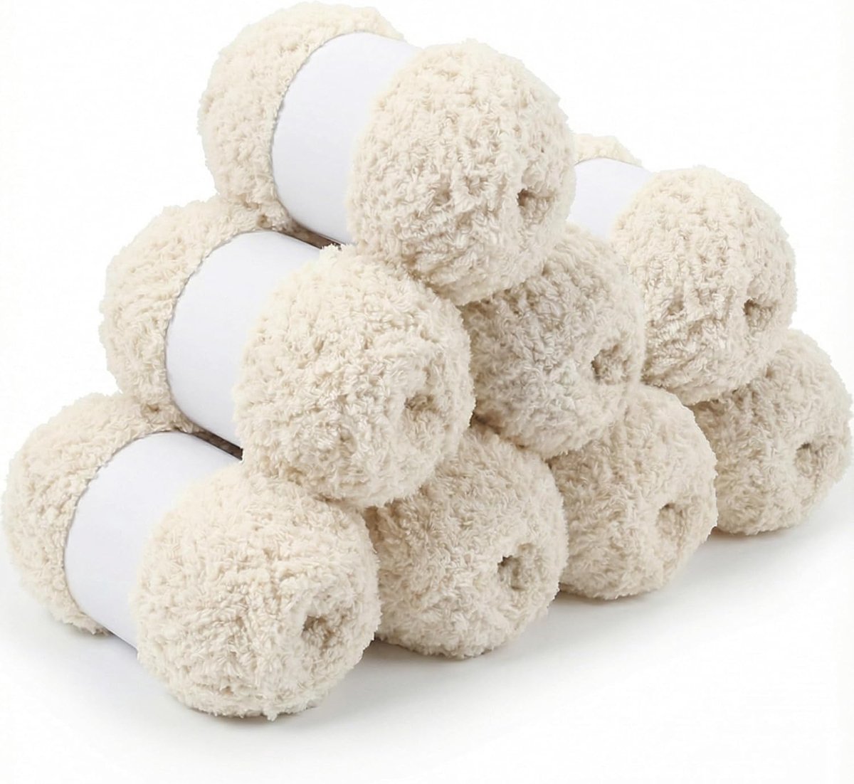 garen, set van 8 x 50 g, grof garen voor handbreien, dikke pluizige wol, zachte dikke wol voor gehaakte dekens, sjaals, hoeden, speelgoed, doe-het-zelf projecten (verpakking van 8