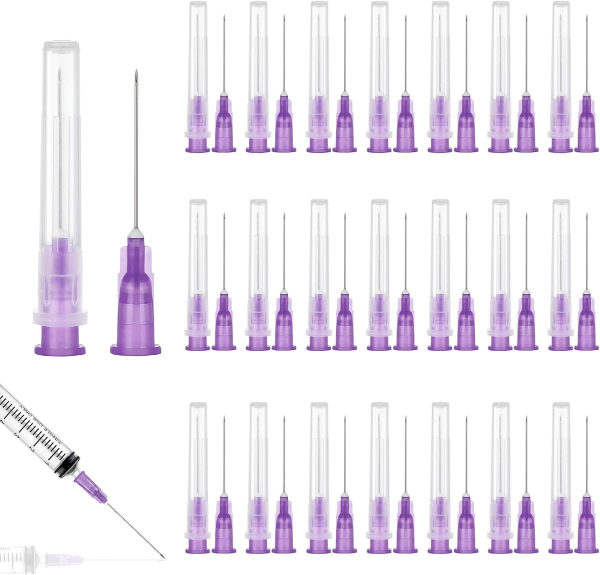 100 stuks 24 G (0,55 x 25 mm) roestvrij stalen afgiftetube voor vloeistoffen, afzonderlijk verpakt, voor navulvloeistoffen, industriële laboratoriumaccessoires voor huishouden, hobby, olie, lijm