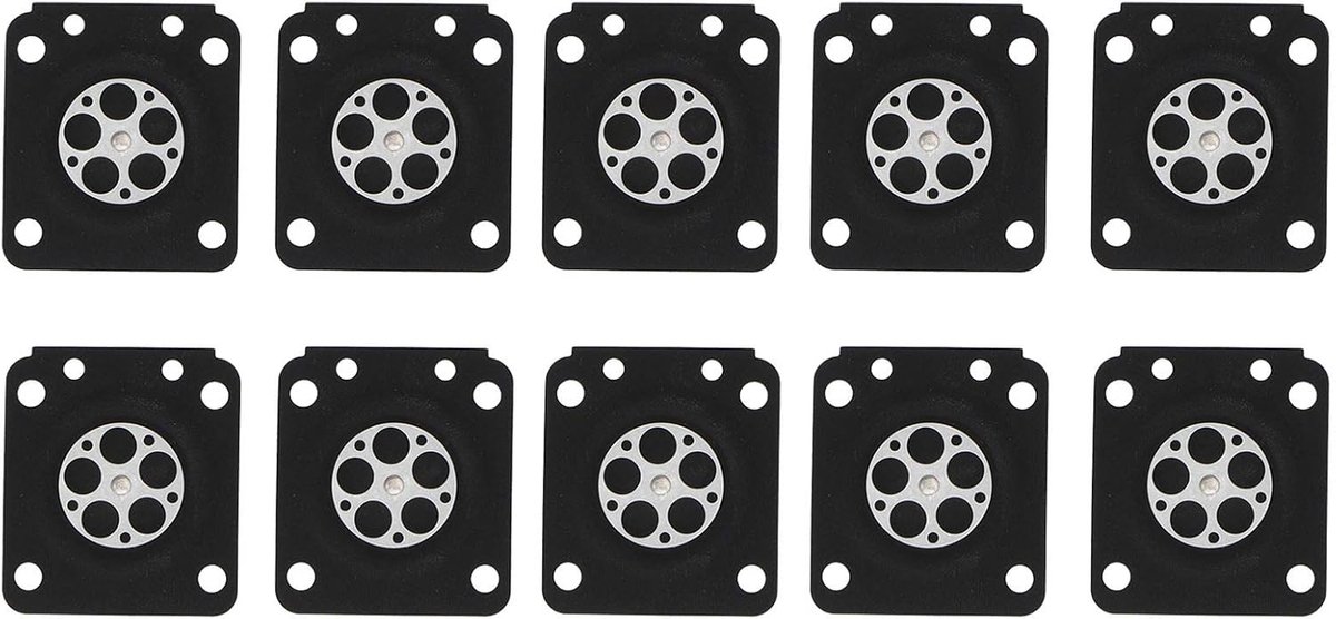 10 STKS Carburateur Membraan Pakking Set Carburateur Onderdelen Kettingzaag Carburateur Rebuild Kit Metering Membraan Pakking Montage Fit voor ZAMA180, ZAMA C1U, MS210 230