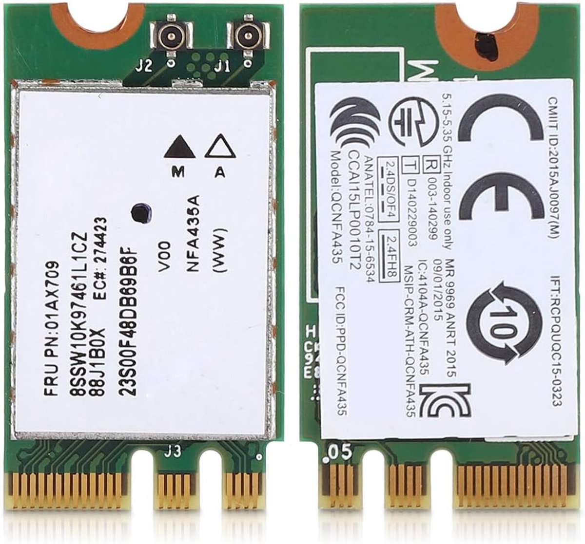 2.4G + 5G Dual Band Draadloze Netwerkkaart 01AX709 Originele Kaart NGFF/M.2 Adapter QCNFA435 voor IdeaPad 510-15IKB 510S 520S 530S 110120S E470 E570 E475 E575 E31-80 E42-80