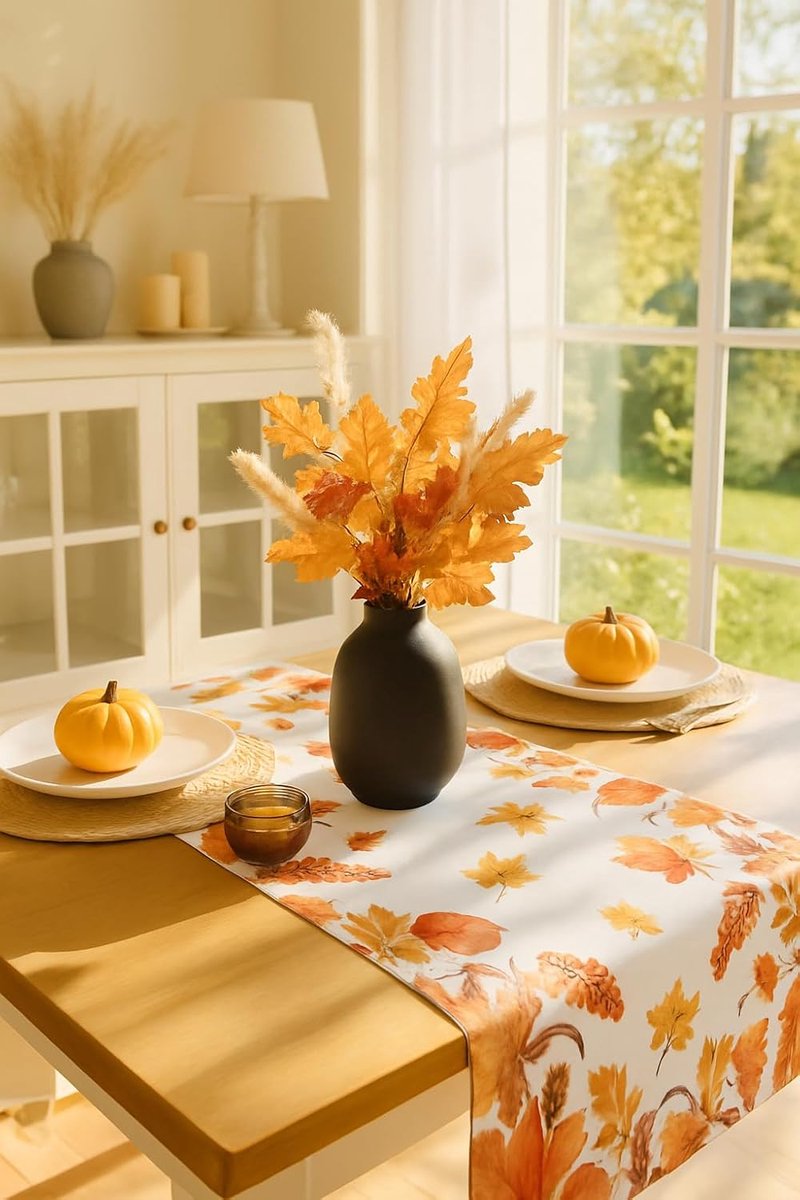 - Serie Herfst Impressies - hoogwaardige print met herfstbladeren - Decoratie voor herfst en winter (tafelloper 40x90 cm)