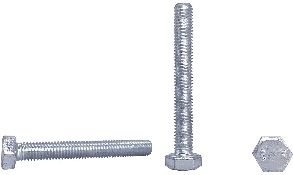 (Pack van 30 stuks) DIN 933 verzinkt stalen zeskantbouten M8 x 60 mm 8,8 graad, zeskantschroeven, volledig schroefdraad, zeskantkop, kraanbout (30, M8 x 60 mm)