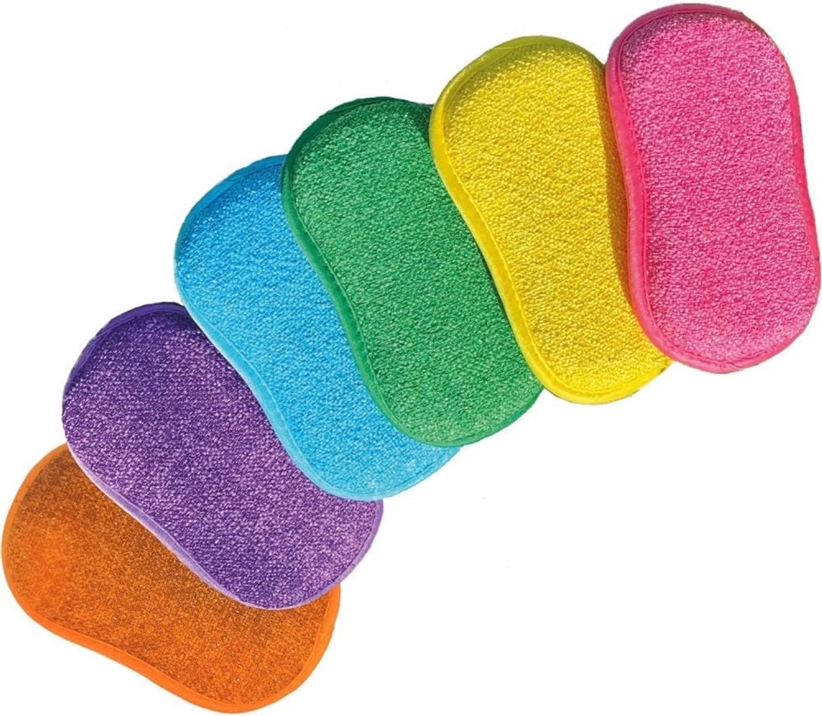 Sponzen + 1 gratis dubbelzijdige herbruikbare – machinewasbaar – krasbestendig en meerdere oppervlakken – meerkleurig – 11 cm x 17 cm – gezien op tv