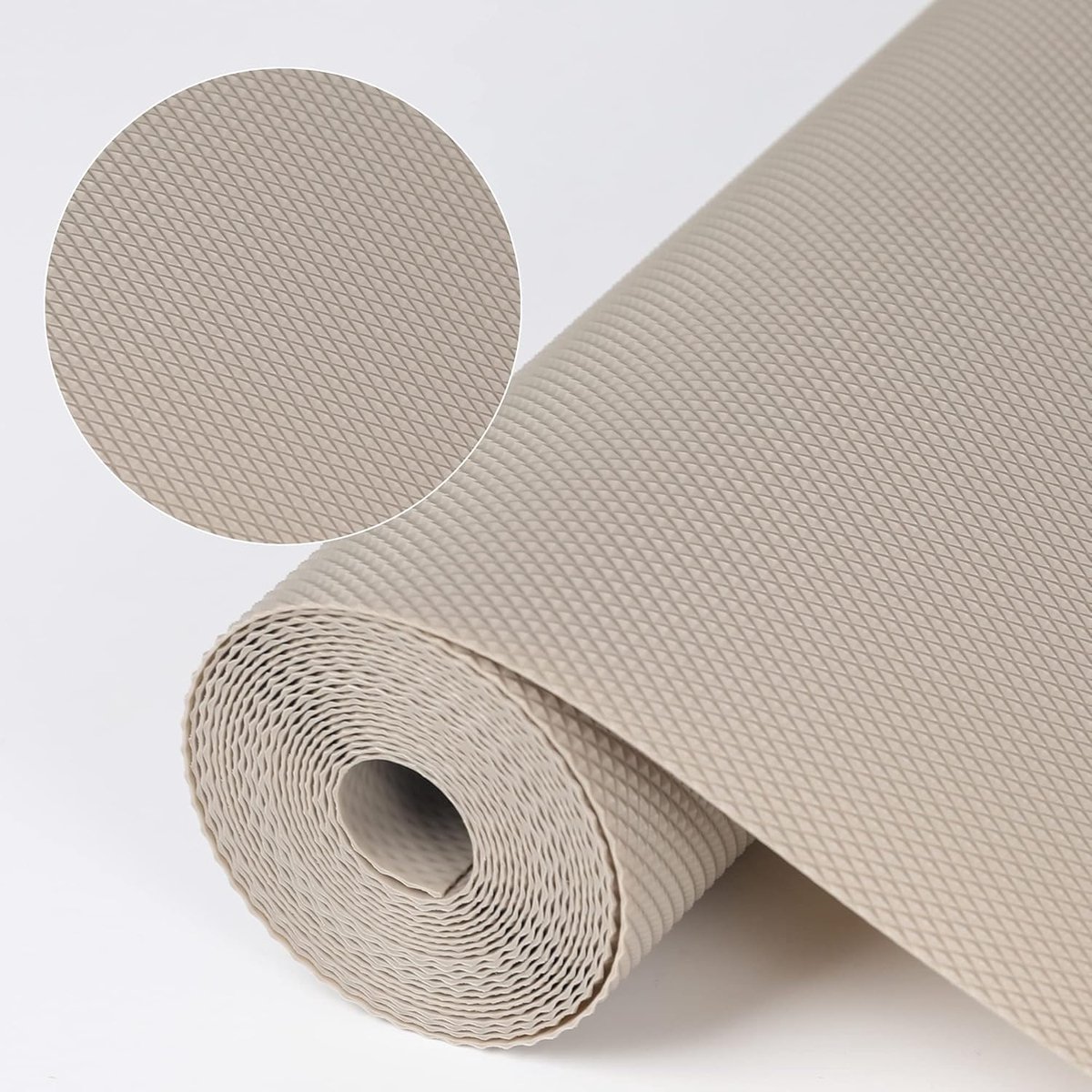 Liner Keukenladematten, niet-klevende EVA-koelkastbekledingen met waterdichte, duurzame koelkasttafel, placemats voor kast, ladebekleding (kaki, 44,5 cm x 500 cm)