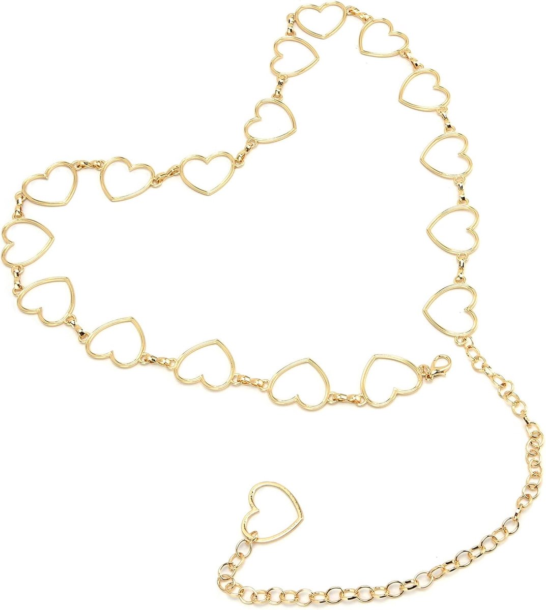Riemen Verstelbaar Goud Hart Uitgehold Body Link voor Dames Mode Accessoire voor Feesten Bruiloften Dagelijkse Dracht