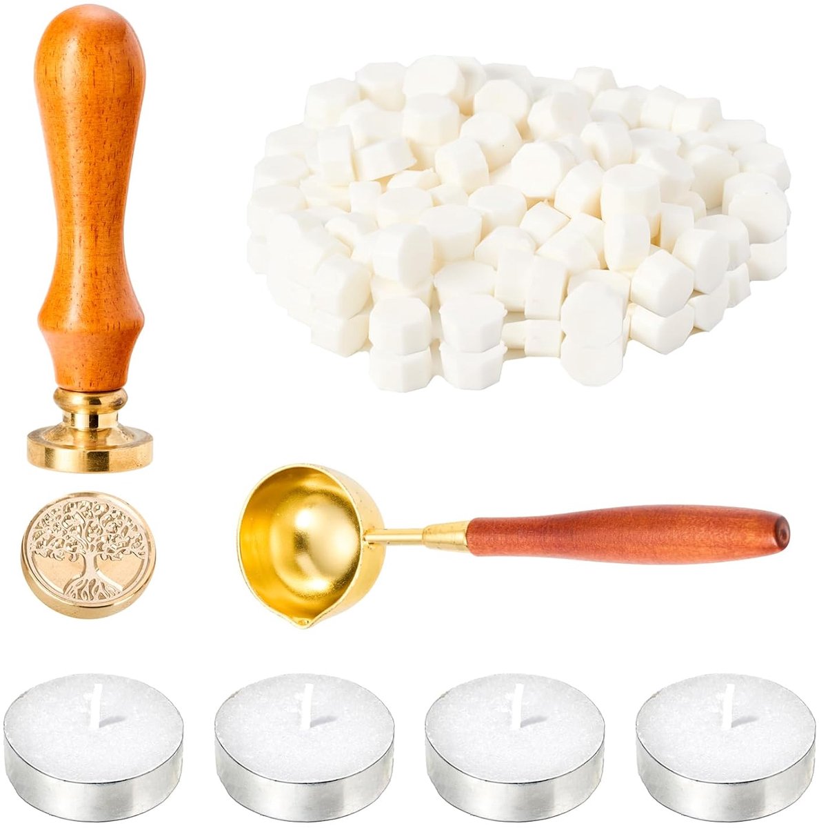Wax Seal Stempel Kit - 200 stuks zegellak kralen, zegel set voor stempels