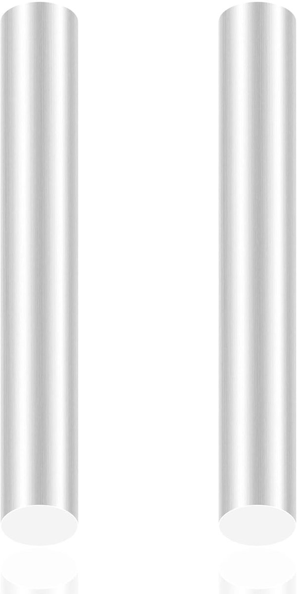 Aluminium staven, 10 mm diameter, 250 mm lengte, aluminium ronde stangen voor doe-het-zelf modellen (2 stuks)