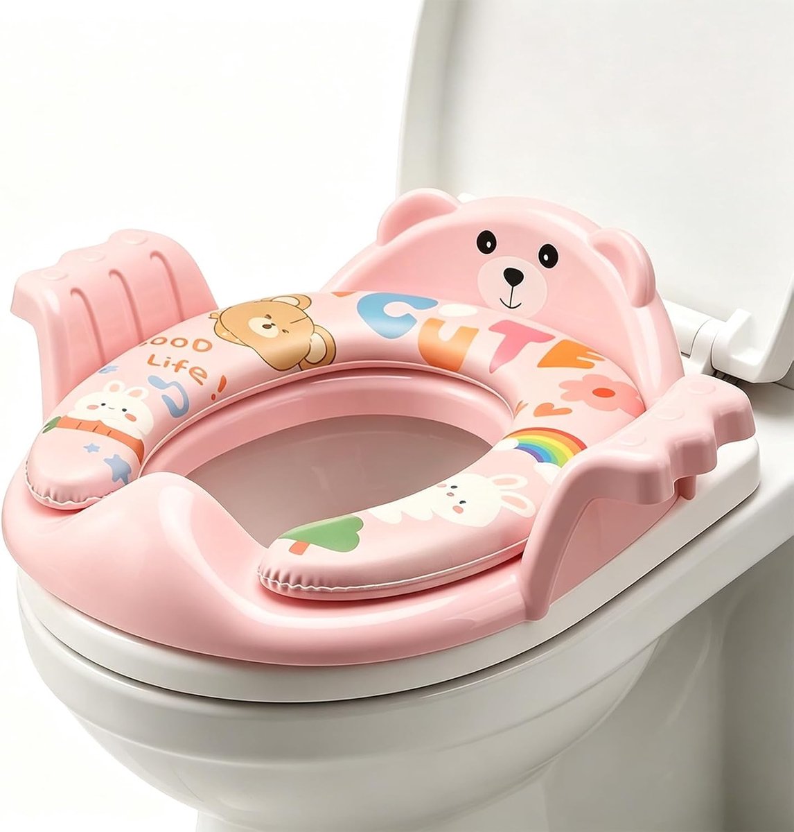 Toiletbril voor kinderen - dolfijnvorm - kleurrijk kussen - antislip voor baby's van 1 tot 6 jaar - SnelShoppen