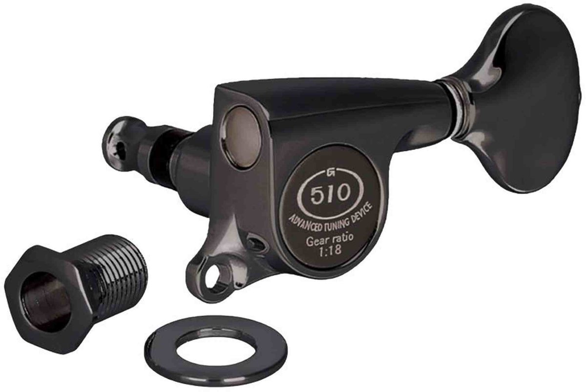 Gotoh GTH14942 SGS510Z stemmechanieken met S5 knoppen, 3L3R, cosmo zwart