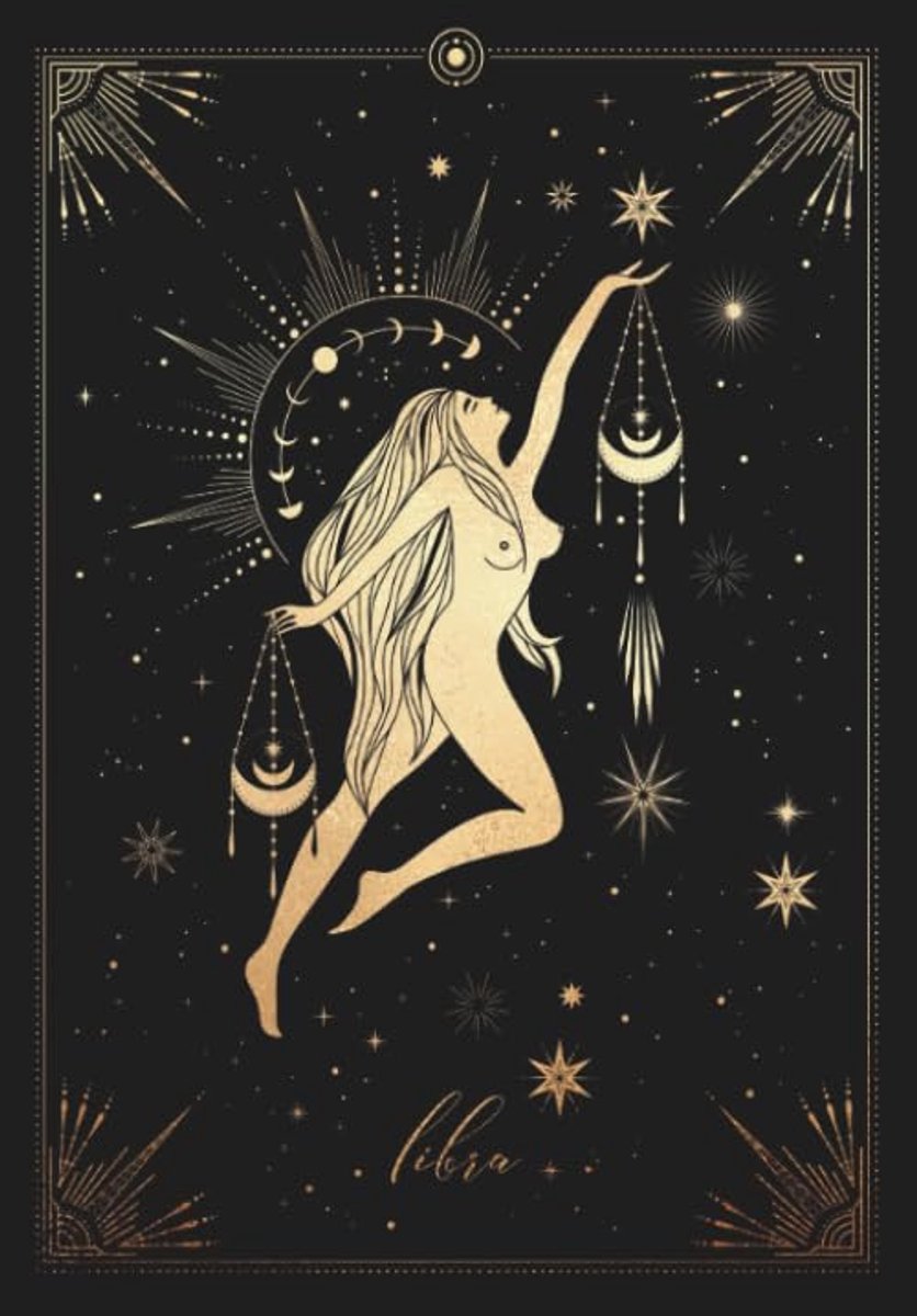 Zodiac Notebook | Astrology Journal | Libra Zodiac Book | 120 Lined Pages