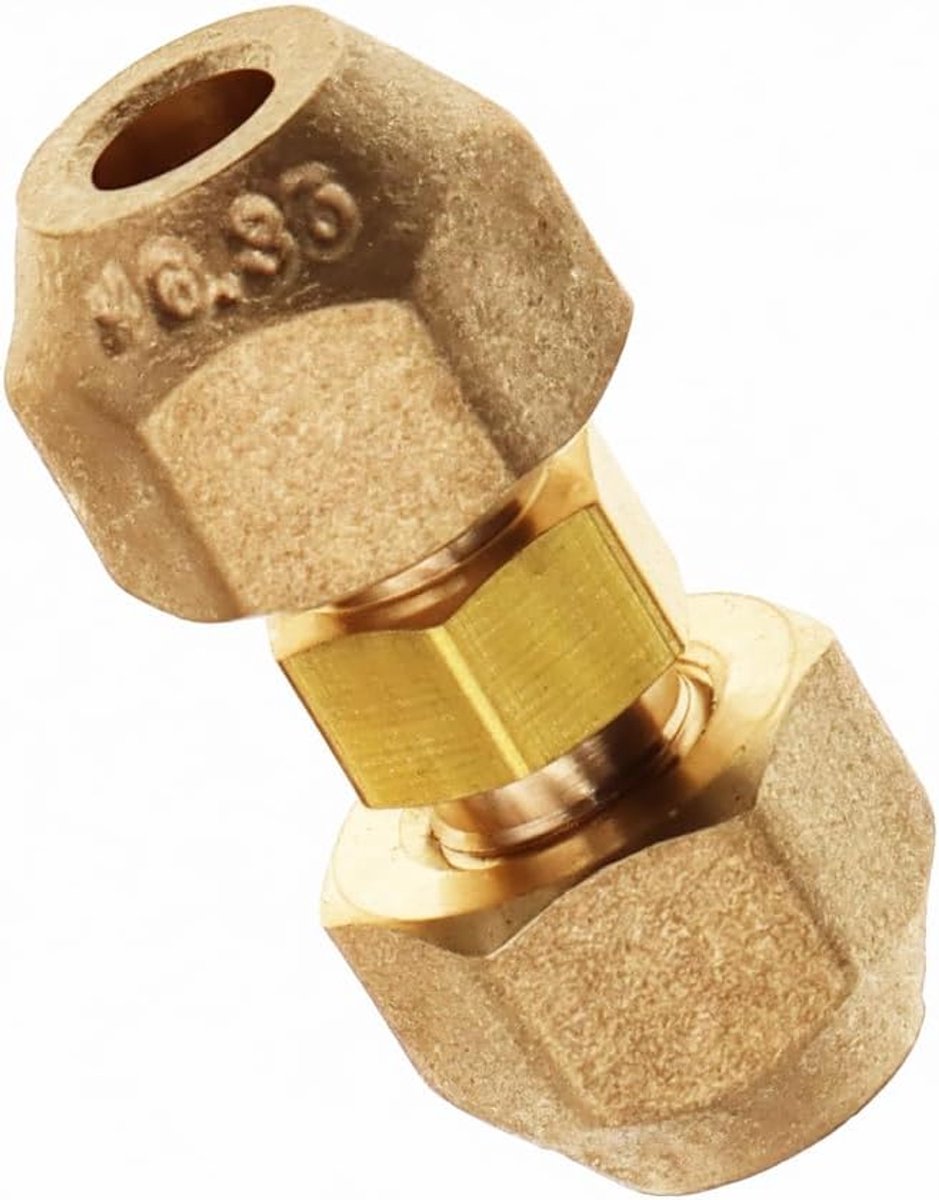 Koperen Pijp Extension voor Gezamenlijke Dubbele Connector Intermediate Verbindingskop Gratis Lassen Butt Koper Buis Diameter 6-19mm Flare Moer