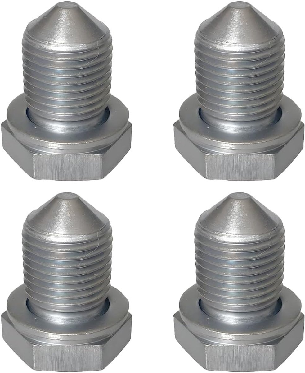 4 stuks motoroliecarter aftapplug, magnetische olie-afvoerstop, olie-aftapplug met afdichtring, magnetische behuizing N90813202