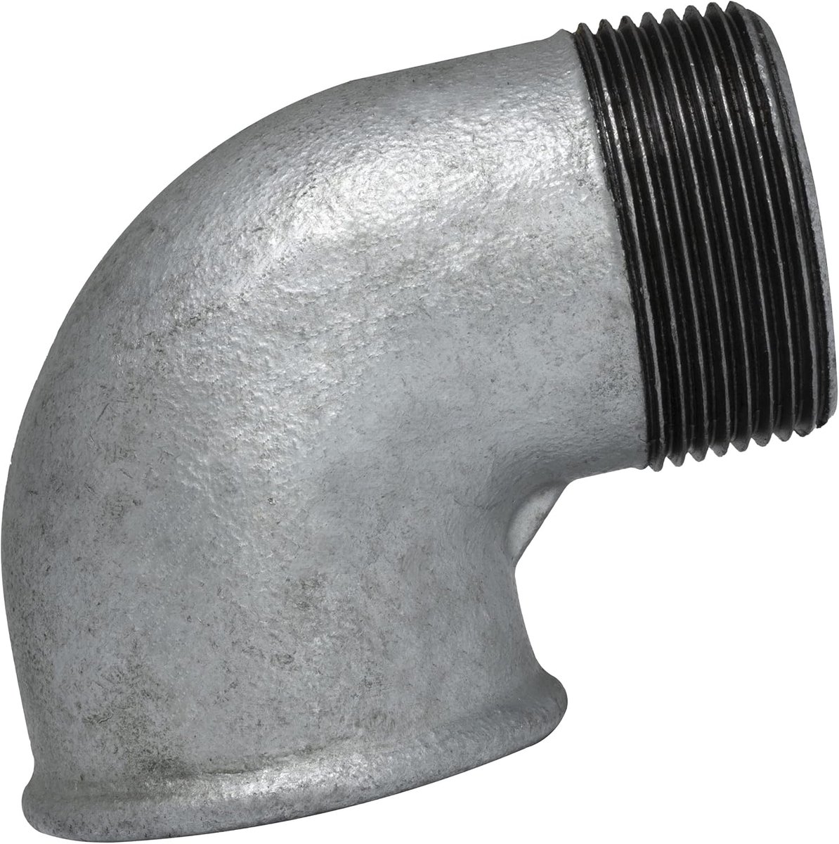 - C65050 - hoekstuk van gietijzer 1 1/2 inch mannelijk-vrouwelijk bij 90° - schroefverbinding voor schroeven - verzinkt oppervlak - sanitaire verwarming waterinstallatie