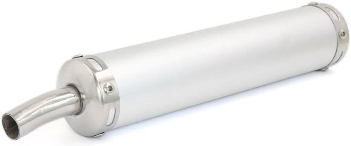 sourcingmap Universele Motorfiets Staart Uitlaatpijp Demper 280x60mm Zilver Tone