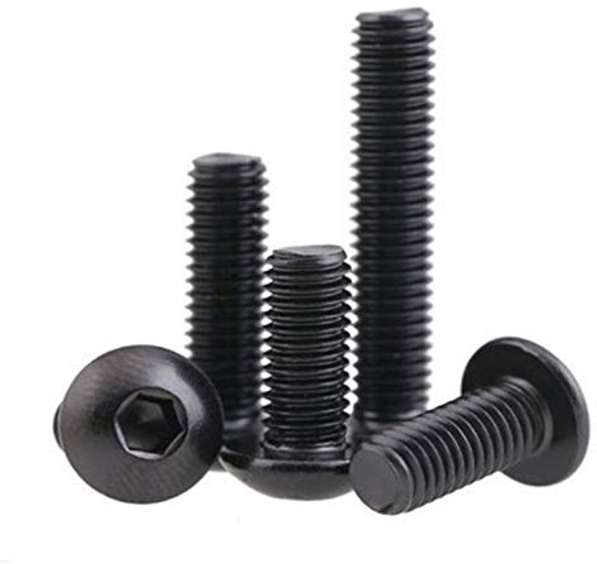 20 stuks, uit roestvrij staal, met bolkop met zeskantige inkeping, originele kleur - M4 x 20 mm