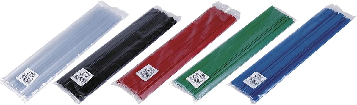 universele klemrails, 10 stuks, klemrail DIN A4, 10 mm, voor ca. 100 vellen, klemlijst voor zichtwerende strepen, bevestigingsclips, pvc, rood