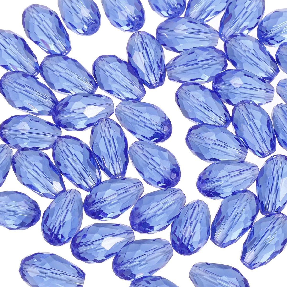 Kralen, 100 Stuks Blauwe Bicone Geboortesteenkralen Met Verticaal Gat Voor DIY Knutselen, Armband, Ketting, Sieraden Maken