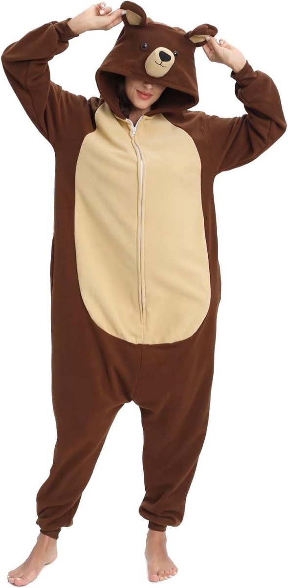 volledig lichaam kostuum jumpsuit onesie dier carnaval Halloween kostuum cosplay pyjama volwassene