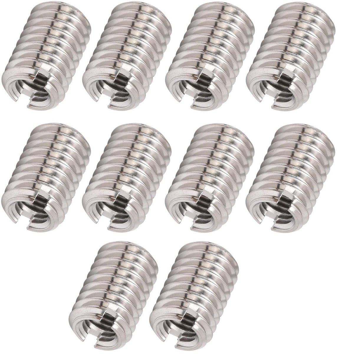 10 Stuks Draadverminderende Moer Reparatieset, Vrouwelijk M5 X 0,8 Mm, Mannelijk M8 X 1,25 Mm Lengte 12 Mm