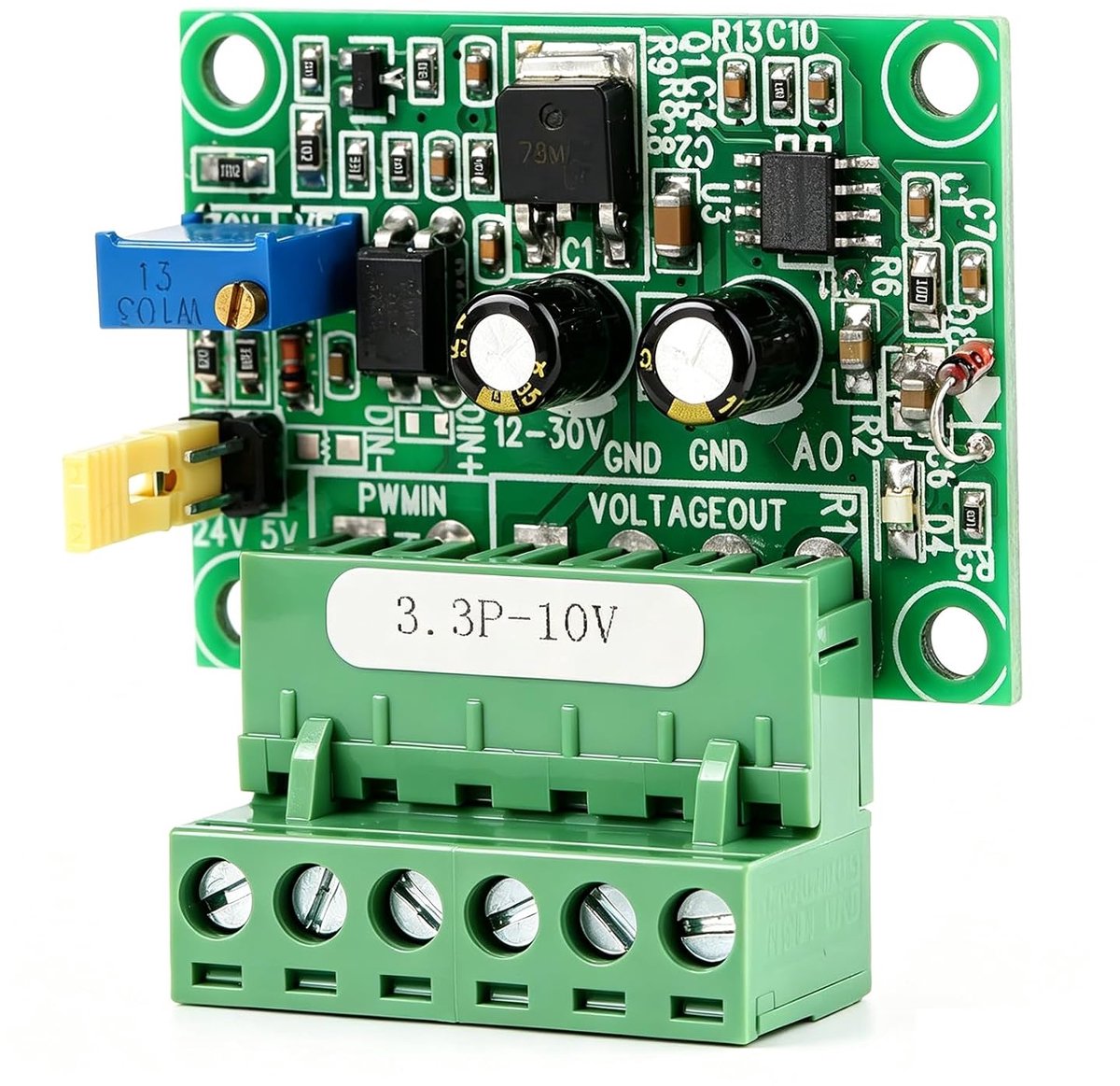 Naar Spanningsomvormer, 0-10V Analoge Uitgangsspanning 0-100% 1-3Khz Pwm-Signaalingang, D/A Digitaal-Analoge Plc-Module, Voor Motortoerentalregeling