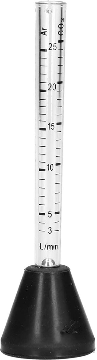 Gasstroommeter voor Mig Tig Lassen, Dual Scale Argon CO2 Flowmeter 0-25L, Professionele Gasdebietregelaar, ABS Behuizing