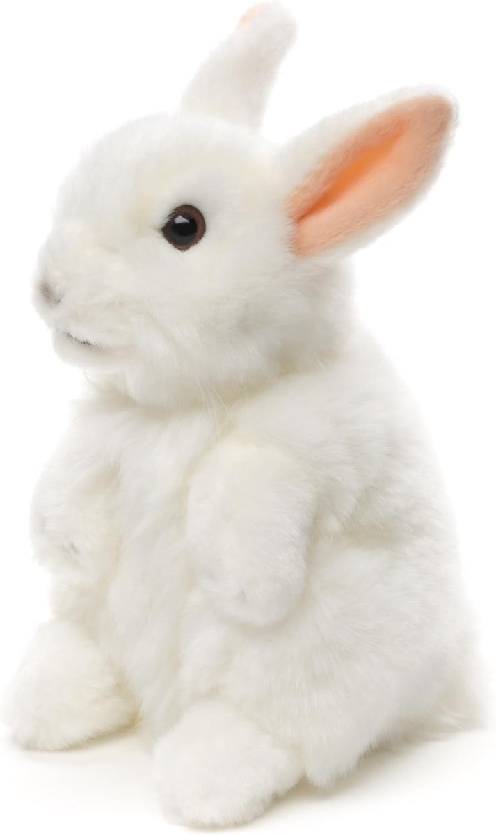 - Konijn, staand (wit) - 18 cm (hoogte) - pluche konijn - pluche dier, knuffeldier