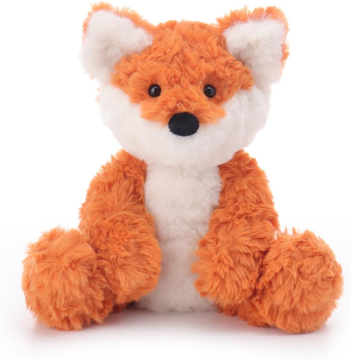 Lamb Knuffeldier vos 20 cm, pluche speelgoed, pluche speelgoed voor kinderen en baby's, pluizig knuffeldier om te spelen, cadeau en te knuffelen, gezellig knuffeldier, gele vos