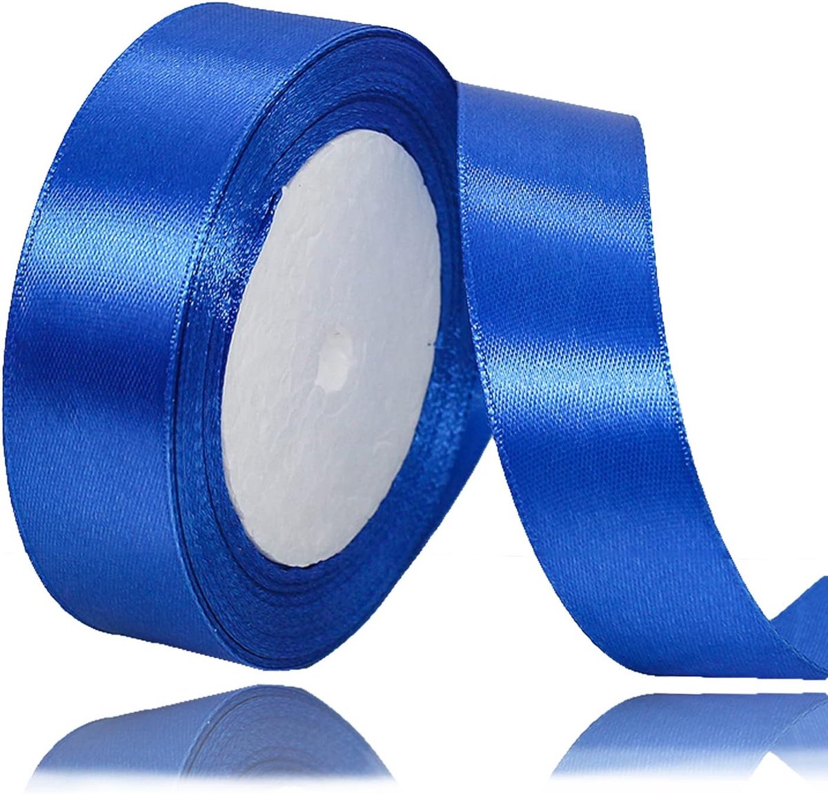 blauw, 25 mm breed, 23 meter satijnen lint, koningsblauw, cadeaulint, stoffen lint, decoratielint voor geschenkverpakking, knutselwerk, verjaardag en bruiloftsdecoratie