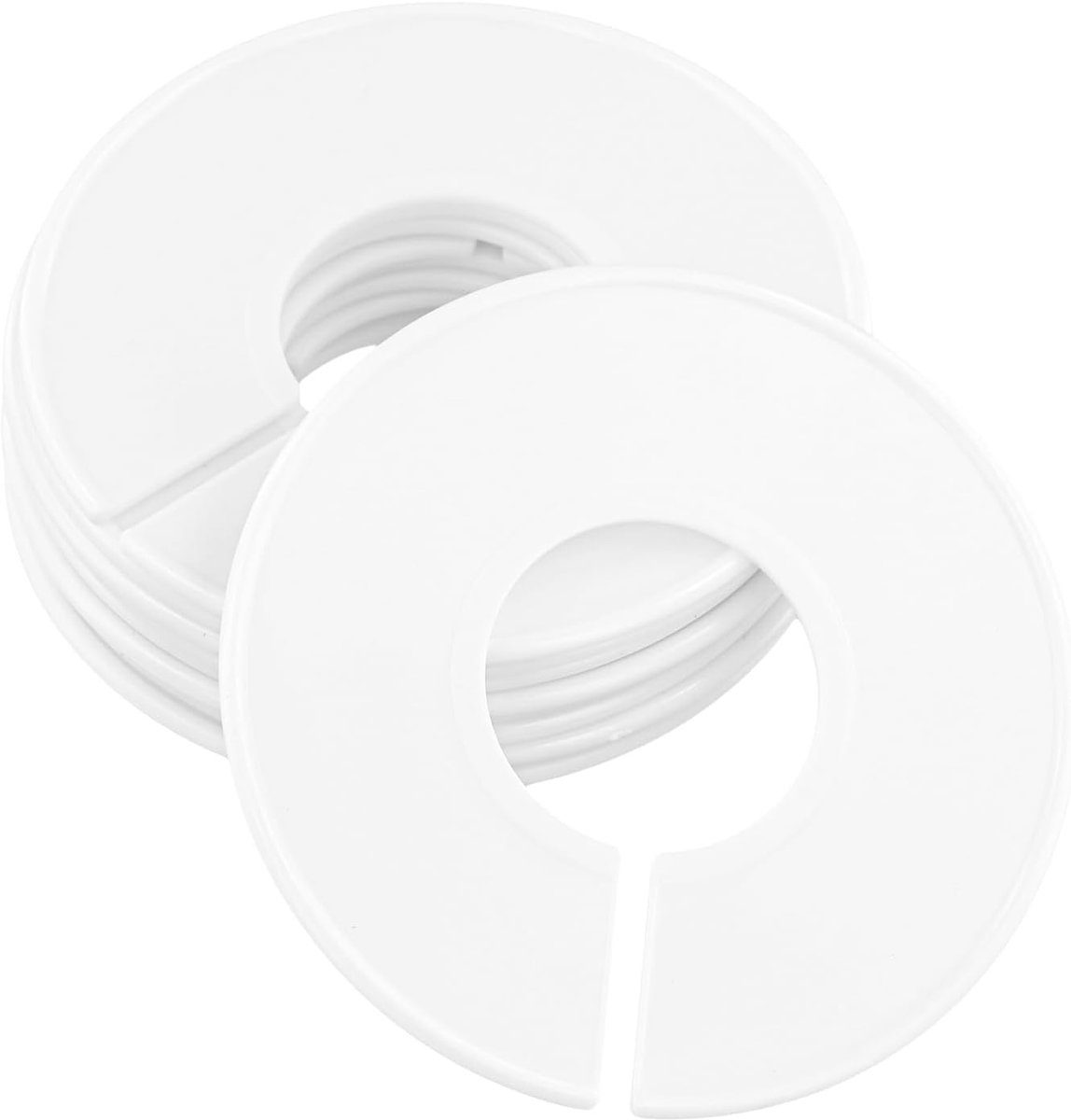 10 stuks kledingrek maatverdelers, kastverdelers rond wit, plastic kledingverdelers, kledinghanger tags, kledingkastverdelers, kledinghangerseparator voor het sorteren van kledingmaat