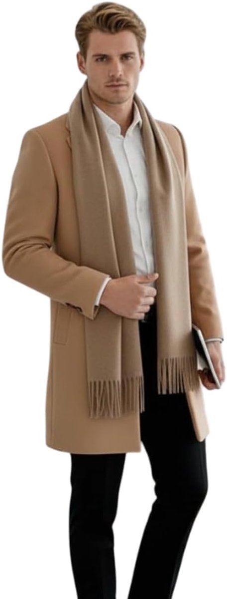 kasjmier sjaal dun licht lente 200x70 kasjmier sjaal elegant extra soepel effen kleur herensjaal klassiek casual
