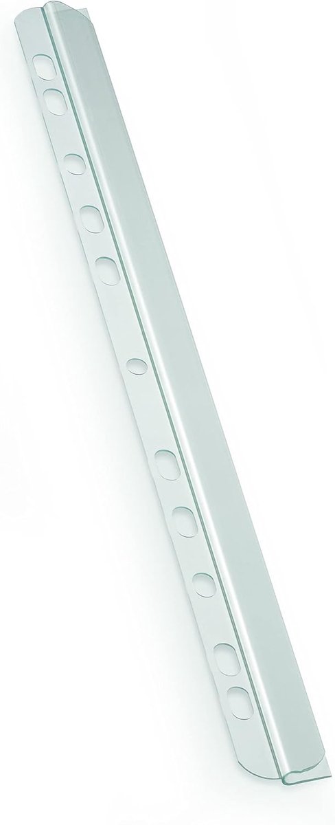 klemrug 290219 met perforatie voor ringband, voor ca. 30 vel A4, verpakking van 50 stuks, transparant, voor ca. 30 vel A4.