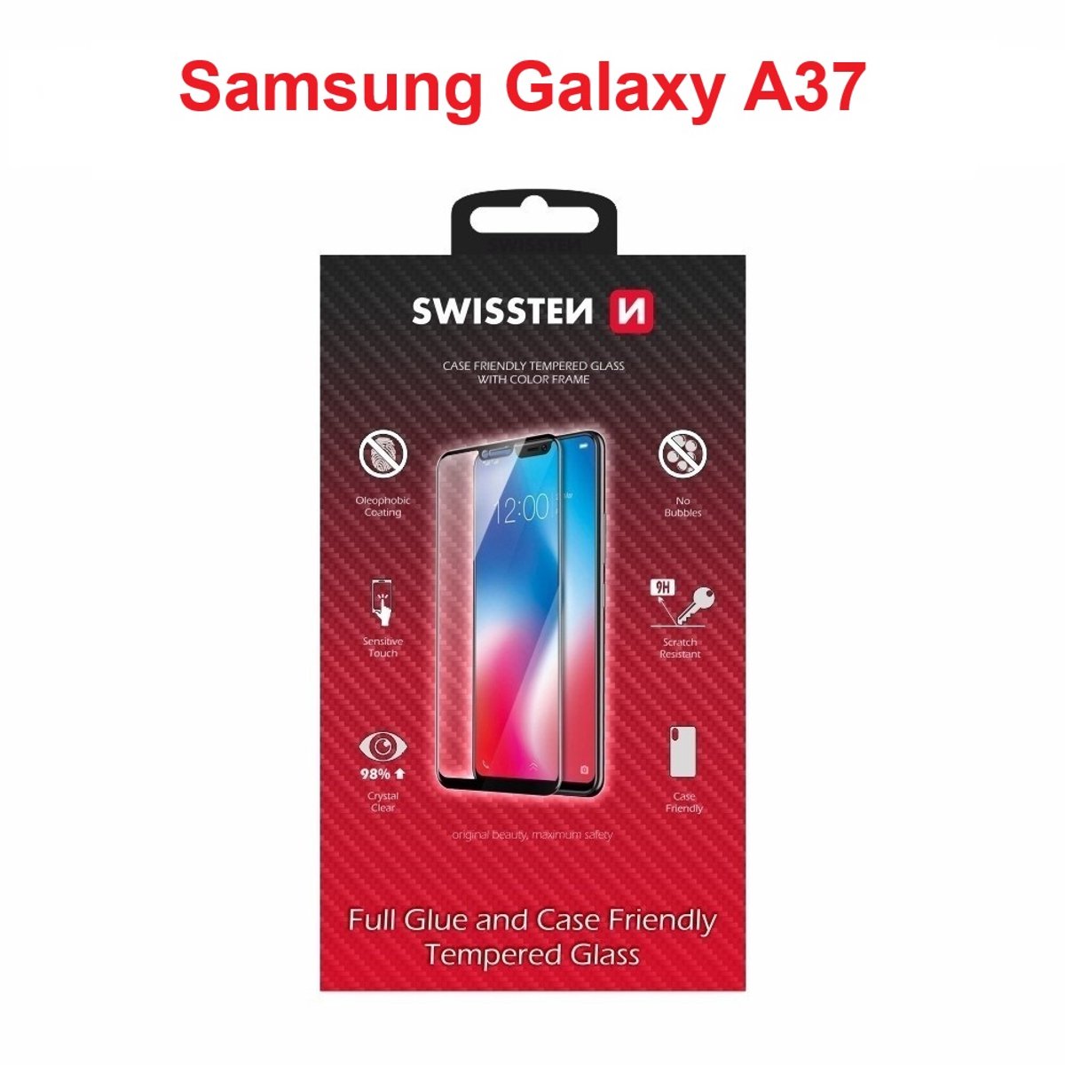 Swissten screenprotector - Geschikt voor SM-A376B / Galaxy A37 - Black