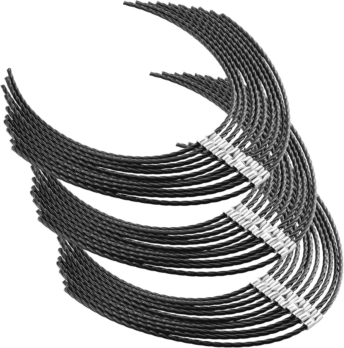 30 stuks bosmaaierdraden, trimmerdraden, draaddikte: 3,5 mm, draadlengte: 37 cm, reservespoel voor bosmaaier