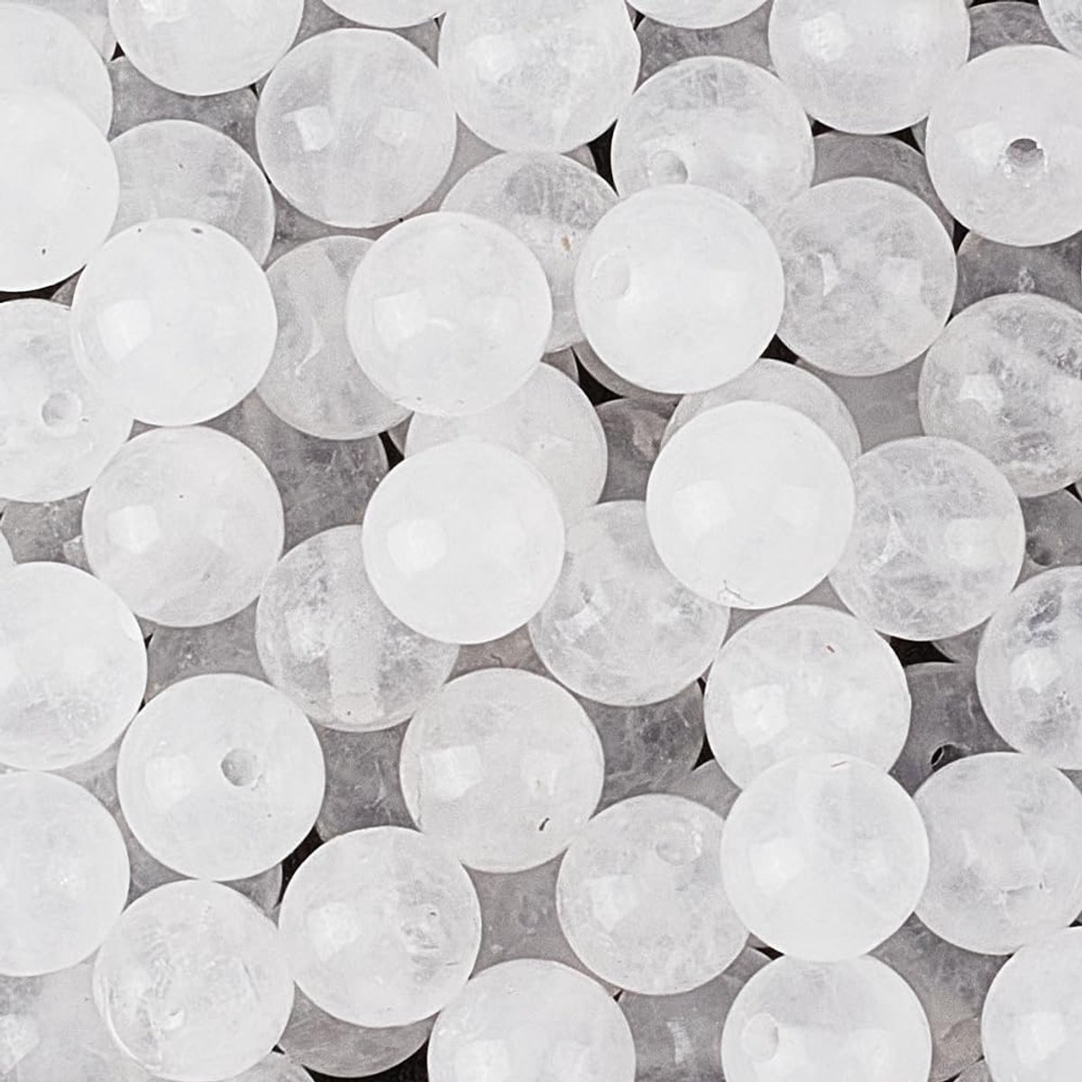 1 doos 6MM 120PCS witte natuurlijke jade Ronde kralen met gaten Gemstone Crystal gepolijst Stone glad spacer Bead bulk voor sieraden maken oorbellen armbanden kettingen Decor DIY Craft Supp