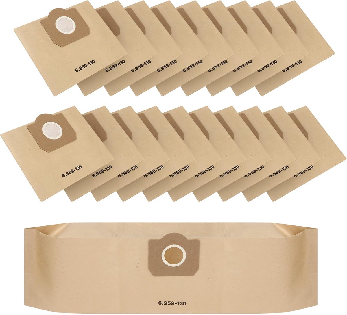 zakken voor stofzuiger, 20 stuks, geschikt voor Karcher 6.959-130.0 WD3