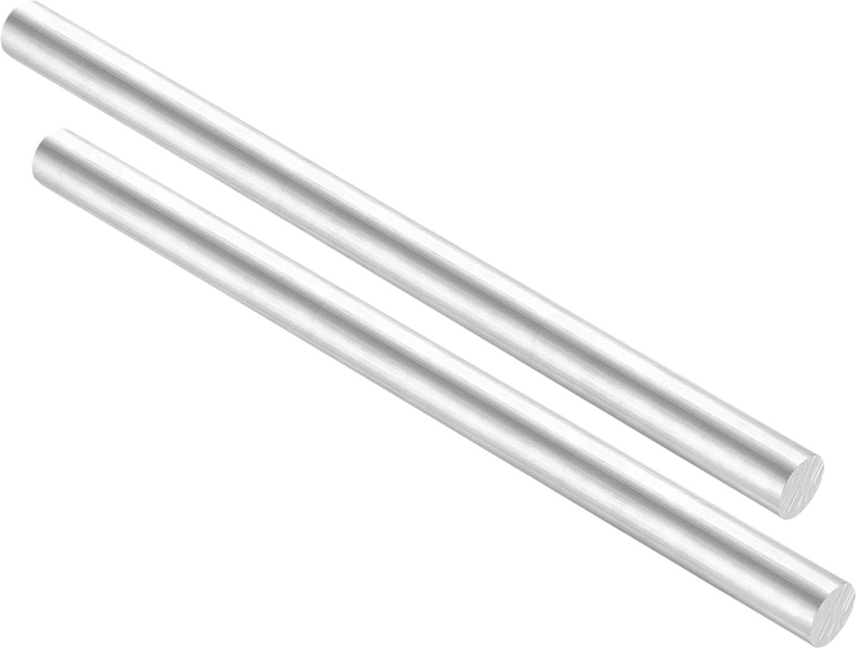 Aluminium volledig materiaal, ronde stang, draaibankstang, 19 mm x 305 mm, voor doe-het-zelf handwerk, 2 stuks