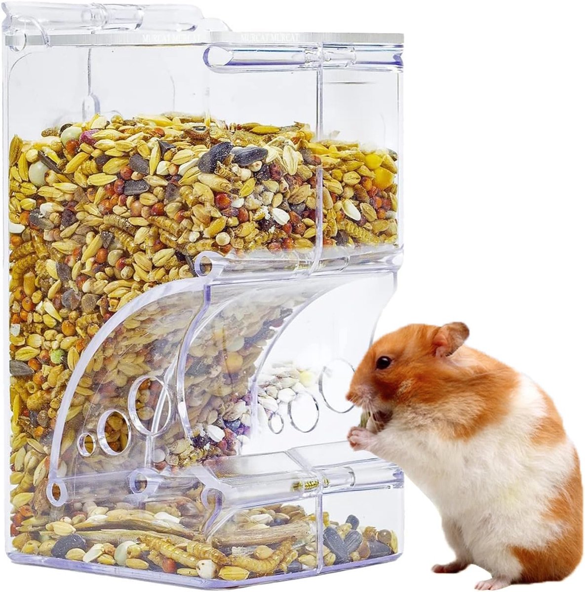 hamstervoerdispenser Norhogo, 300 ml, voor hamsters, papegaaien en mini-egels